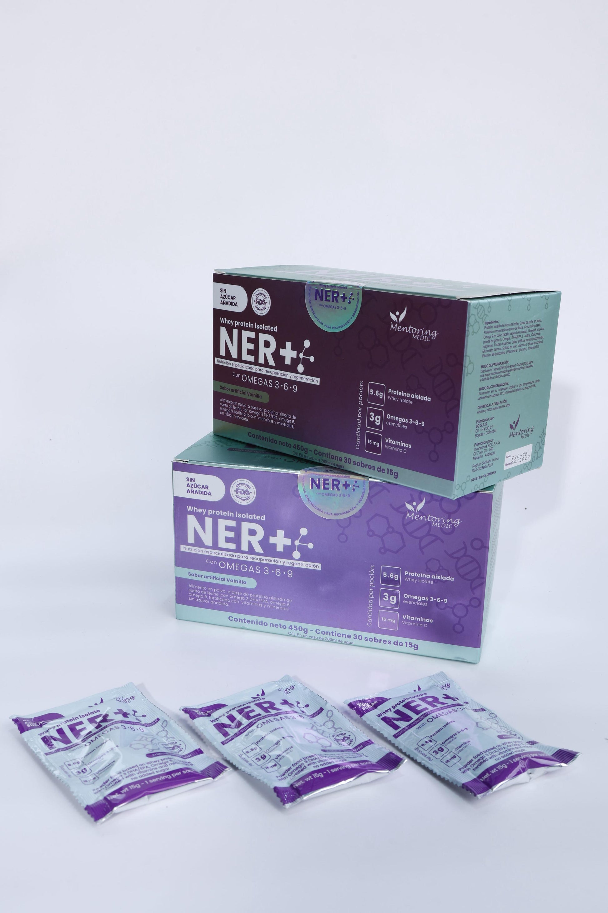 NER+®️ – Post-operative Smart Protein with Omegas, Vitamins, and Minerals (Vanilla Flavor, Box of 30 sachets)